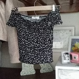 Ribbed Off the Shoulder Shirt